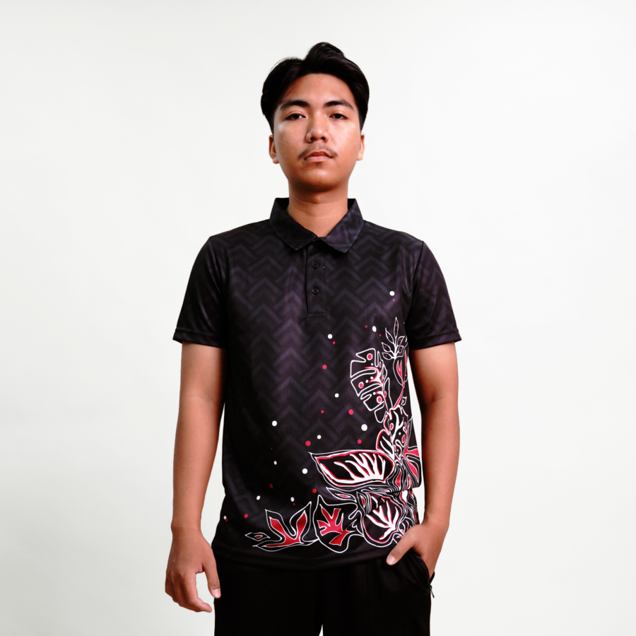 Kaira Polo Men Batik Series Black - Image 2