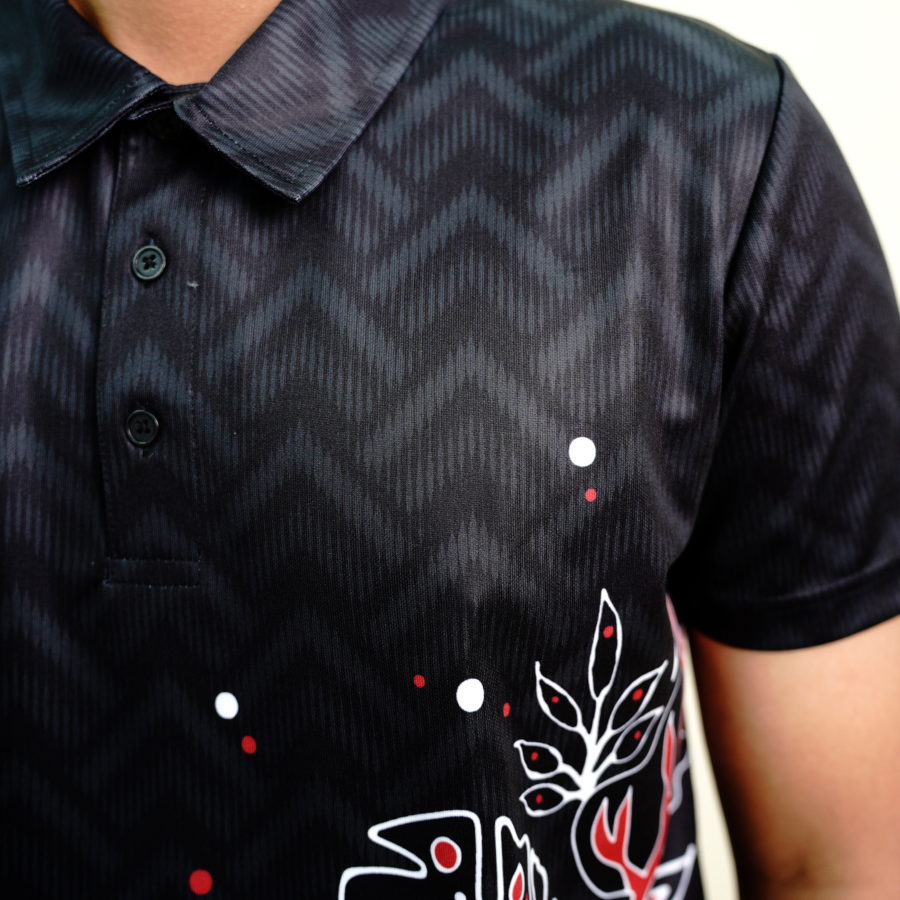 Kaira Polo Men Batik Series Black - Image 4