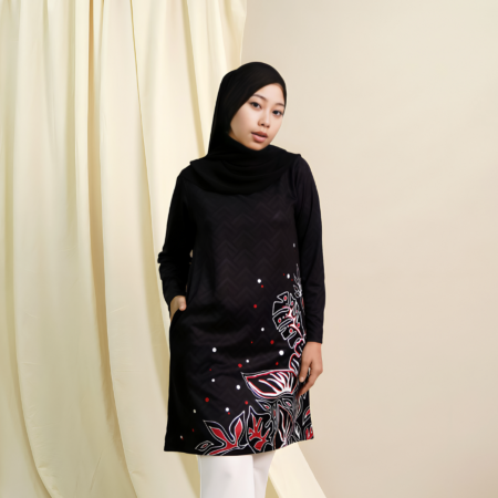 Kaira Muslimah Batik Series Black