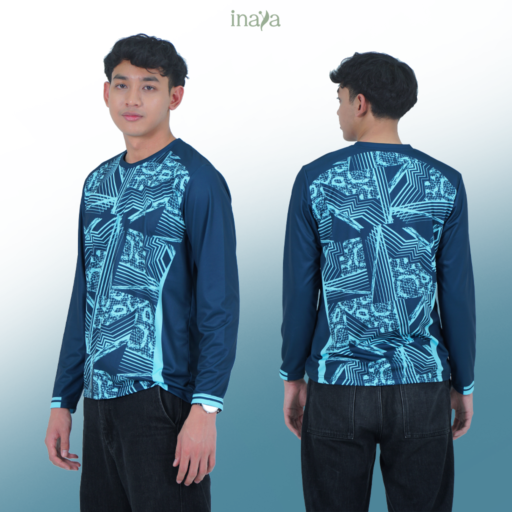TERRA Sport Wear Couple Set Long Sleeve Teal Blue - Image 2