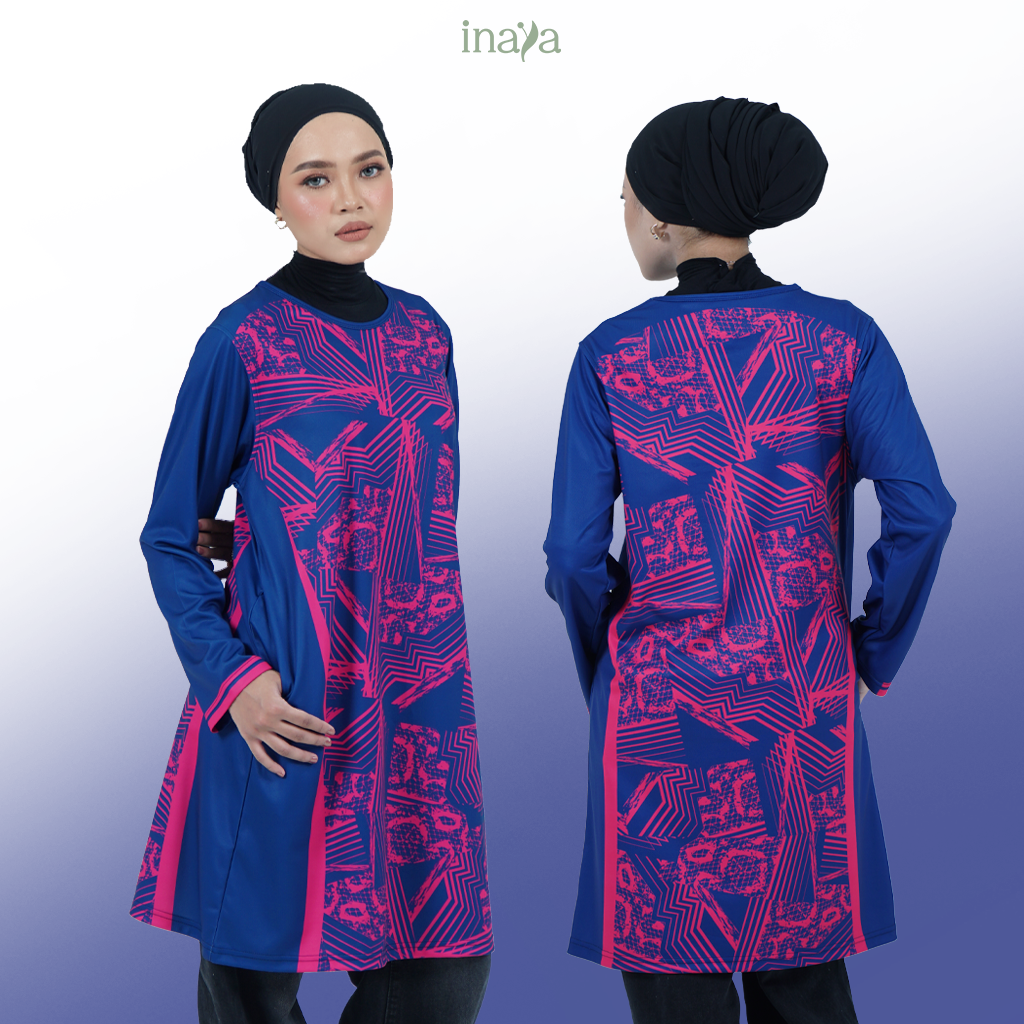 TERRA Sport Wear Couple Set Muslimah Navy - Image 2