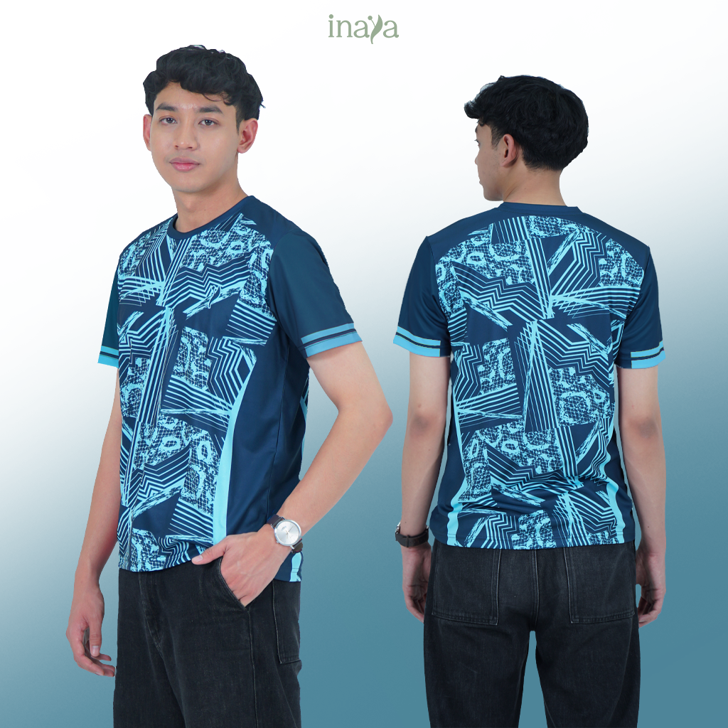 TERRA Sport Wear Couple Set Short Sleeve Teal Blue - Image 2