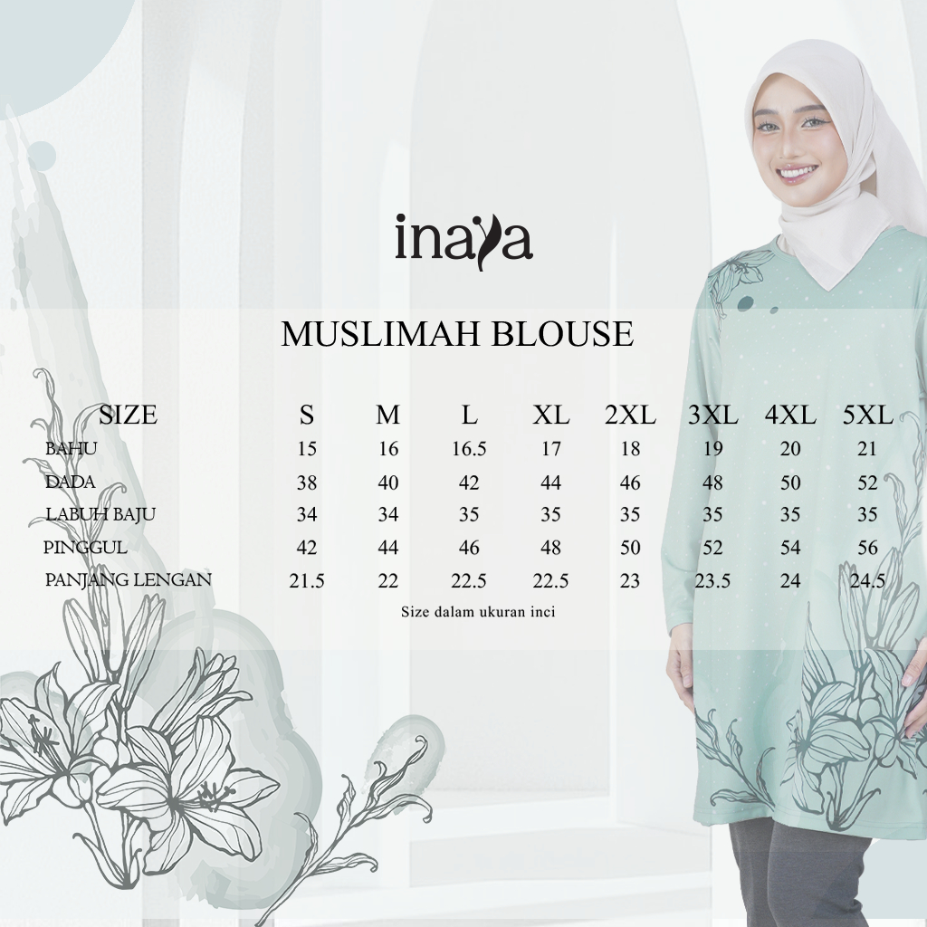 LILY Inaya Couple Set Muslimah SAGE GREEN - Image 2