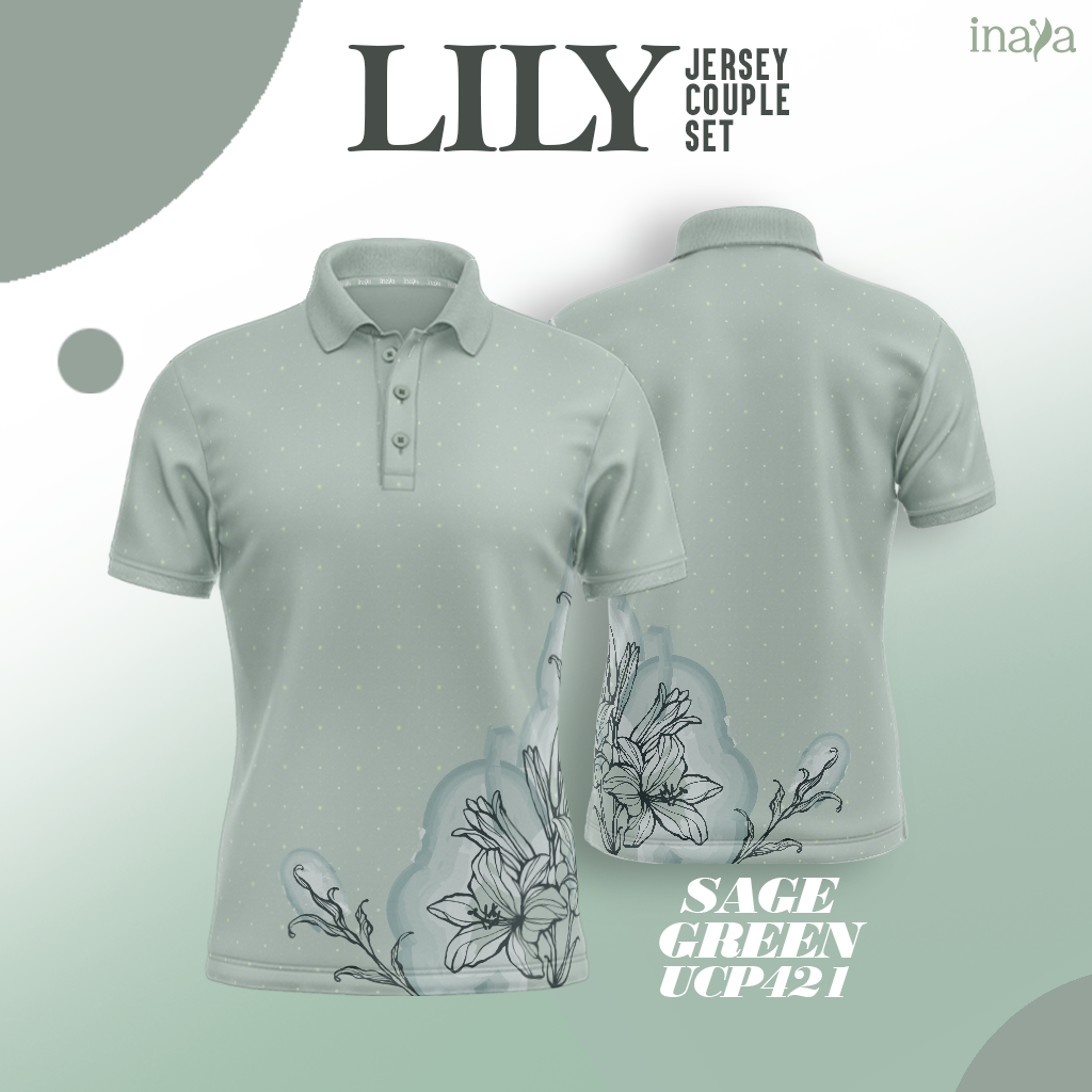 LILY Inaya Couple Set Polo Short Sleeve SAGE GREEN