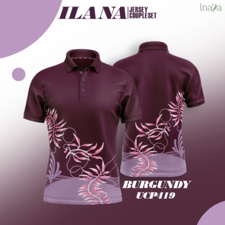 ILANA Inaya Couple Set Polo Short Sleeve BURGUNDY