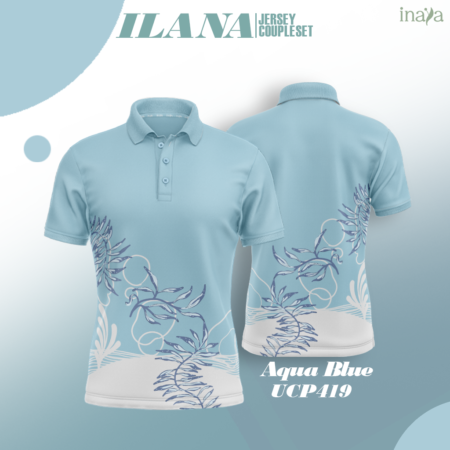 ILANA Inaya Couple Set Polo Short Sleeve AQUA BLUE