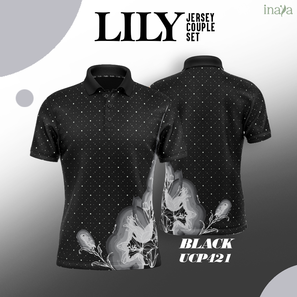LILY Inaya Couple Set Polo Short Sleeve BLACK