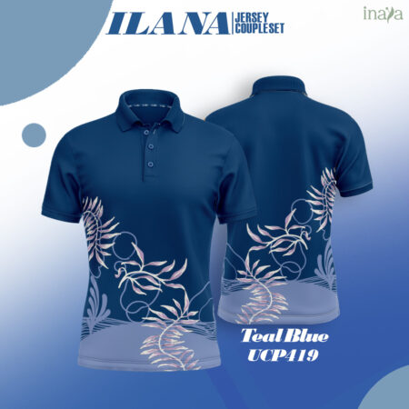 ILANA Inaya Couple Set Polo Short Sleeve TEAL BLUE