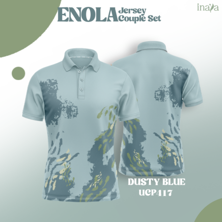 ENOLA Inaya Couple Set Polo Short Sleeve DUSTY BLUE