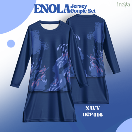 ENOLA Inaya Couple Set Muslimah NAVY