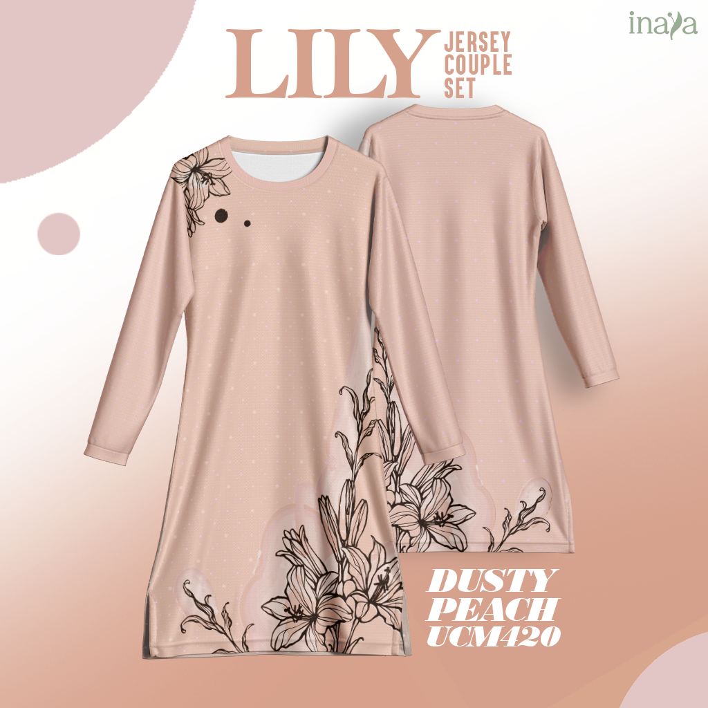 LILY Inaya Couple Set Muslimah DUSTY PEACH