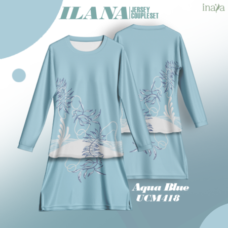 ILANA Inaya Couple Set Muslimah AQUA BLUE