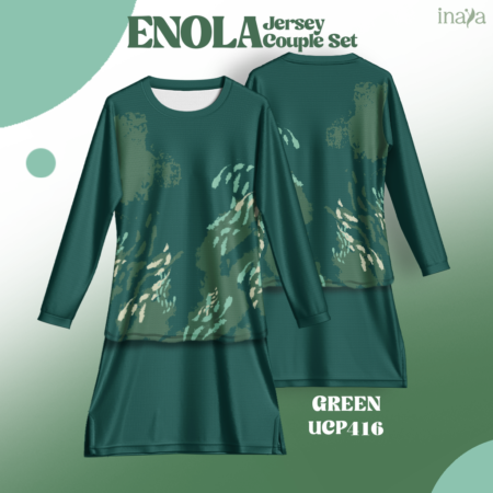 ENOLA Inaya Couple Set Muslimah GREEN