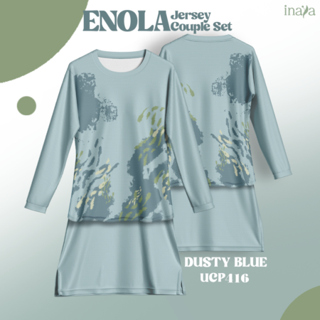 ENOLA Inaya Couple Set Muslimah DUSTY BLUE