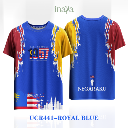 Merdeka Edition Perkasa Royal Blue Round Neck Short Sleeve