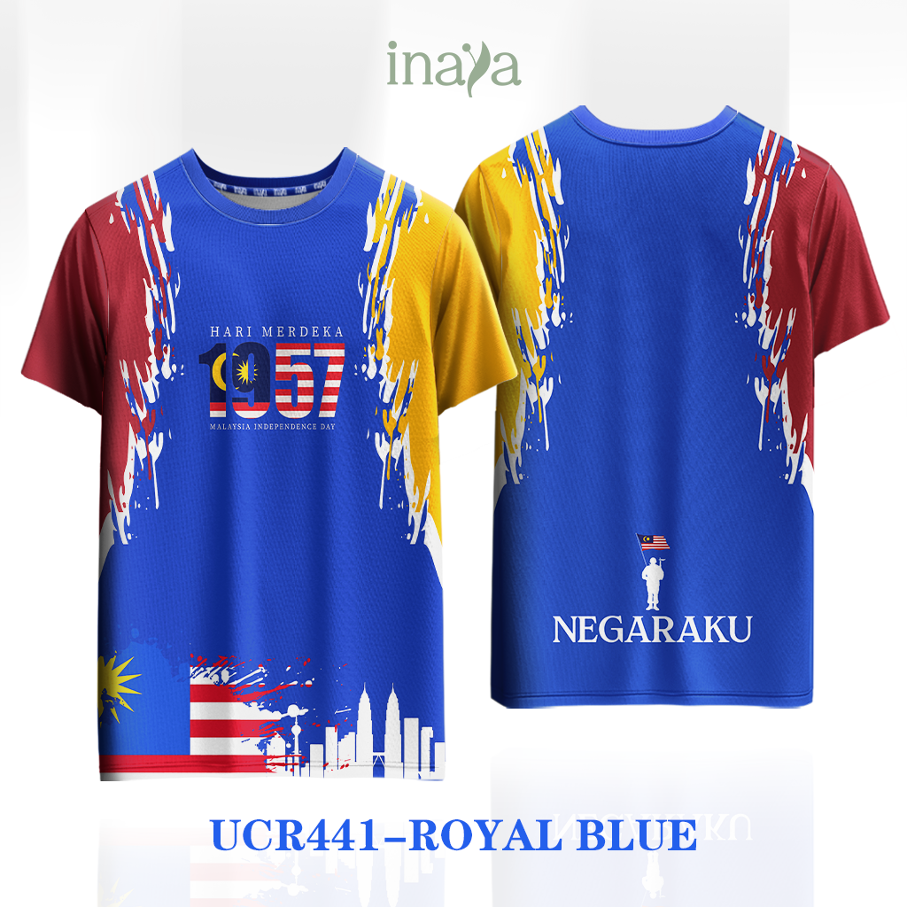 Merdeka Edition Perkasa Royal Blue Round Neck Short Sleeve