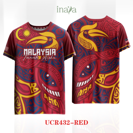 Merdeka Edition Bestari Red Round Neck Short Sleeve
