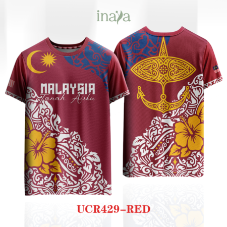 Merdeka Edition Mekar Red Round Neck Short Sleeve